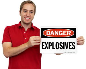 Explosives Danger Signs
