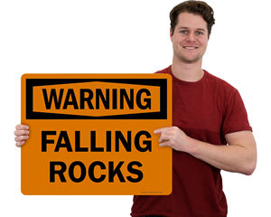 Falling Rocks Signs