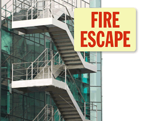 Fire Escape Signs | Emergency Escape Signs | Escape Ladder