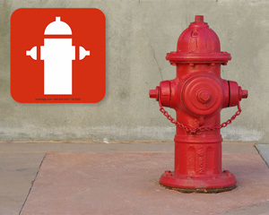 Fire Hydrant Symbol NFPA 170 Sign