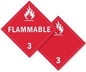 Class 3 Flammable Liquid Placards 