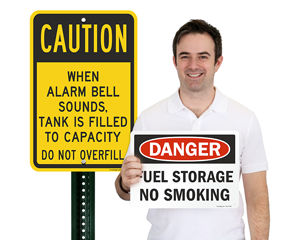 Fuel tank signs