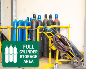Full Cylinder Storage Signs