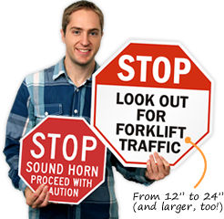 Go Slow Sound Horn Signs