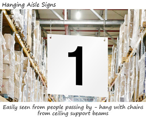 Hanging Aisle Signs