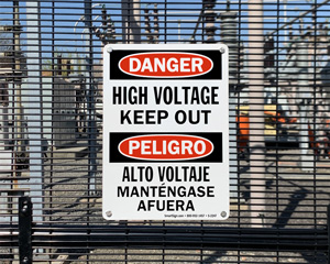 igh Voltage Keep Out Sign