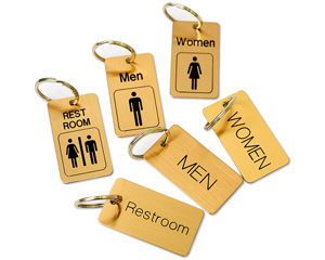 Stock Brass Key Chain Tags