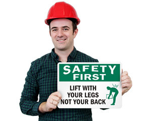 Lifting Instruction Safety Signs