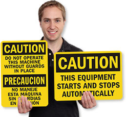 Machine Caution Signs