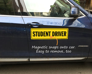 Magnetic student driver sign