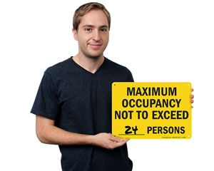 Maximum occupancy signs