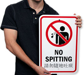 No Spitting Signs