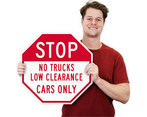 STOP - No Trucks Signs