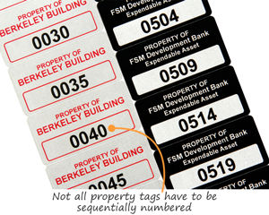 Non-sequentially numbered property id tags