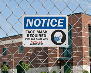 Notice Vaccine Required Entrance Sign