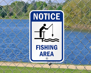Notice Fishing Area Sign