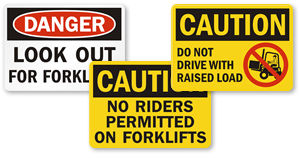 OSHA Forklift Signs
