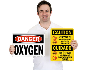 Oxygen Signs & Oxygen in Use Signs
