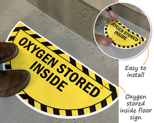 Oxygen stored inside sign
