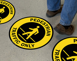 Pedestrian Floor Signs