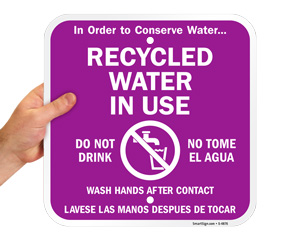 Recycled Water In Use Sticker