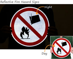 Reflective Fire Hazard Symbols