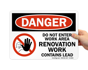 Renovation Work Area Sign