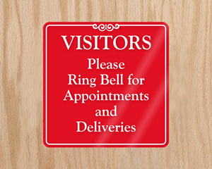 Ring Bell for Deliveries Sign