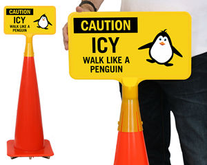 Cone Boss Safety Signs for Traffic Cones