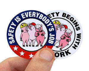 Safety Slogan Stickers Hard Hat Stickers
