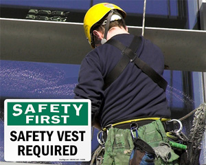Safety Vest Required Sign