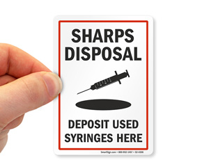 Sharps Disposal Sign