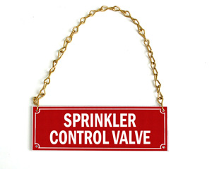 Sprinkler Control Valve Engraved Sign