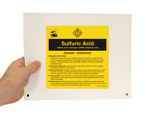 Sulfuric Acid Right-to-Know Chemical Label