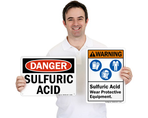 Sulfuric Acid Signs