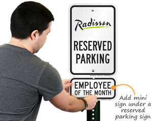 Supplemental sign for employee of the month