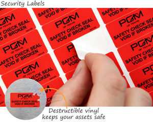 Tamper evident vinyl asset tags