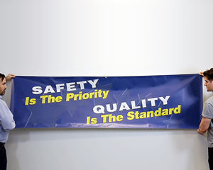 Safety Banners - 28'x 8-ft Solid Color