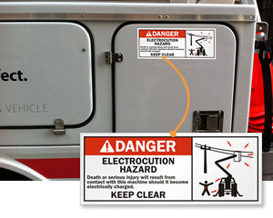"This Vehicle Makes Sudden And Frequent Stops" Label By SmartSign  