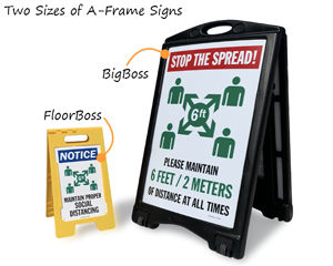 Two Sizes of A-Frame Signs