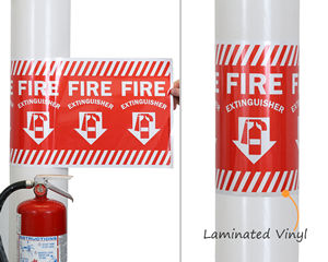Wrap Around Fire Extinguisher Signs