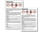 Chlorine (Gas) GHS Labels