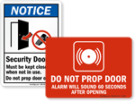 Do Not Prop Door Open Signs