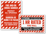 Looking for Rated Fire Wall Signs?