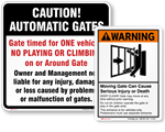 Gate Warning Signs