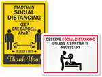 Looking for Gym Social Distancing Signs?