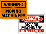 Moving Machinery Signs