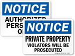Looking for Notice Signs?