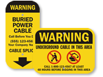 Buried Power Cable Signs