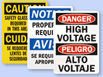 Bilingual Safety Signs